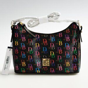 NWT Dooney & Bourke Monogram Baguette Bag, Black